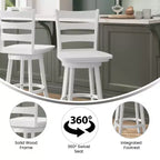 Sgabello da bar Emma and Oliver Classic Ladderback con sedile in legno, altezza da bancone