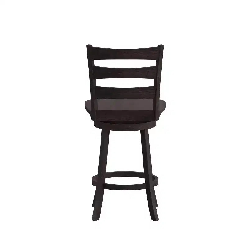 Sgabello da bar Emma and Oliver Classic Ladderback con sedile in legno, altezza da bancone