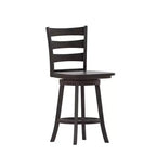 Emma and Oliver Classic Ladderback Counter Height Dining Stool with Wood Seat