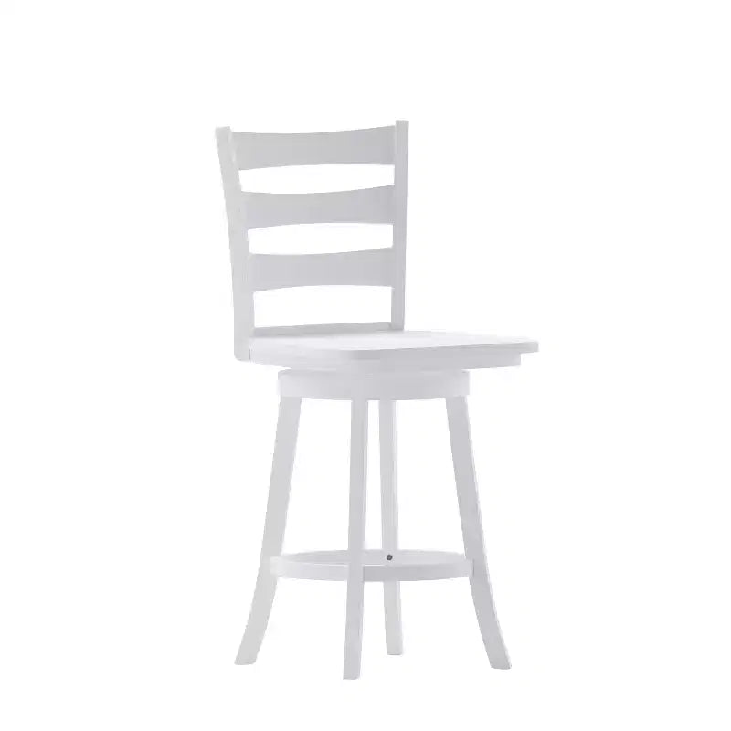 Sgabello da bar Emma and Oliver Classic Ladderback con sedile in legno, altezza da bancone
