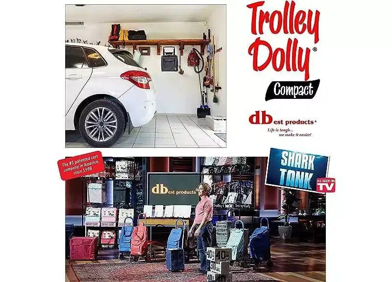 dbest products Carrello spesa pieghevole compatto Trolley Dolly per la spesa con ruote, borsa rimovibile e carrello a mano standard con rotelle