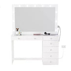 Boahaus Tatiana Lighted Makeup Vanity with 7 Drawers Powers Outlets and UBP Ports