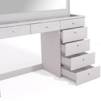Boahaus Tatiana Toeletta Trucco Illuminata con 7 Cassetti Prese di Corrente e Porte USB