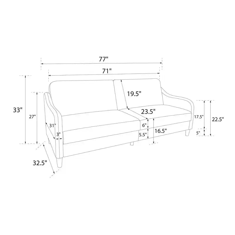 Futon a molle DHP Jasper