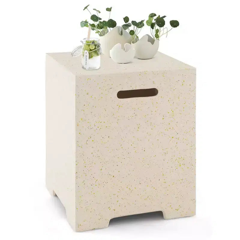 Tavolo contenitore per bombola di gas propano da 9 kg Costway 16" Terrazzo con copertura protettiva