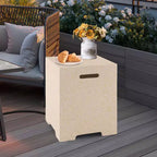 Tavolo contenitore per bombola di gas propano da 9 kg Costway 16" Terrazzo con copertura protettiva