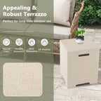 Tavolo contenitore per bombola di gas propano da 9 kg Costway 16" Terrazzo con copertura protettiva