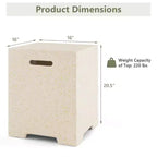 Tavolo contenitore per bombola di gas propano da 9 kg Costway 16" Terrazzo con copertura protettiva