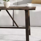 Flash Furniture Eli Tavolino da caffè in legno massiccio in stile rustico, tavolino d'appoggio in stile cavalletto