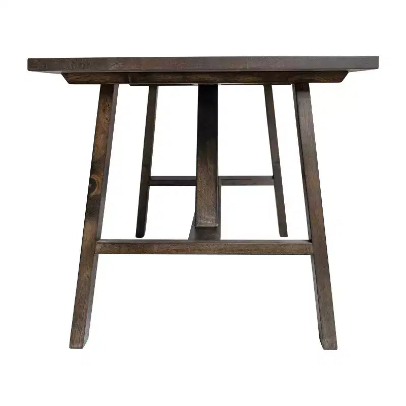 Flash Furniture Eli Tavolino da caffè in legno massiccio in stile rustico, tavolino d'appoggio in stile cavalletto