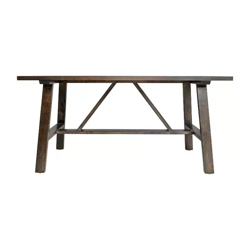 Flash Furniture Eli Tavolino da caffè in legno massiccio in stile rustico, tavolino d'appoggio in stile cavalletto