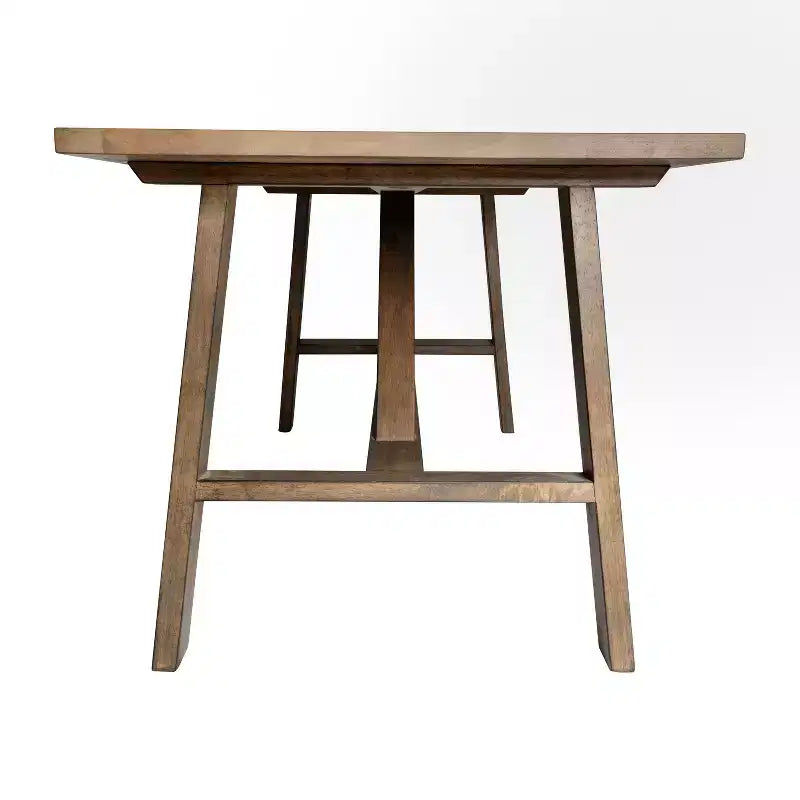 Flash Furniture Eli Tavolino da caffè in legno massiccio in stile rustico, tavolino d'appoggio in stile cavalletto