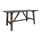 Flash Furniture Eli Tavolino da caffè in legno massiccio in stile rustico, tavolino d'appoggio in stile cavalletto