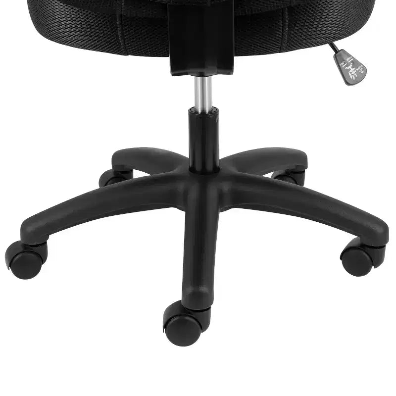 Sedia da ufficio Elama Mid Back regolabile in tessuto nero