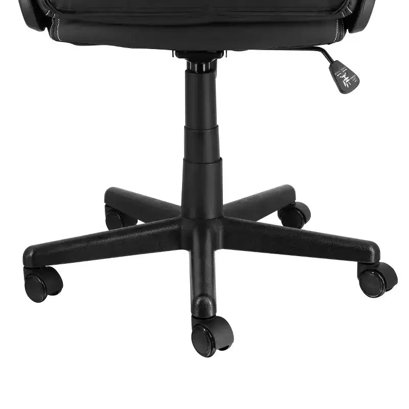 Sedia da ufficio Elama con schienale alto, regolabile, in similpelle e rete, colore nero e bordeaux