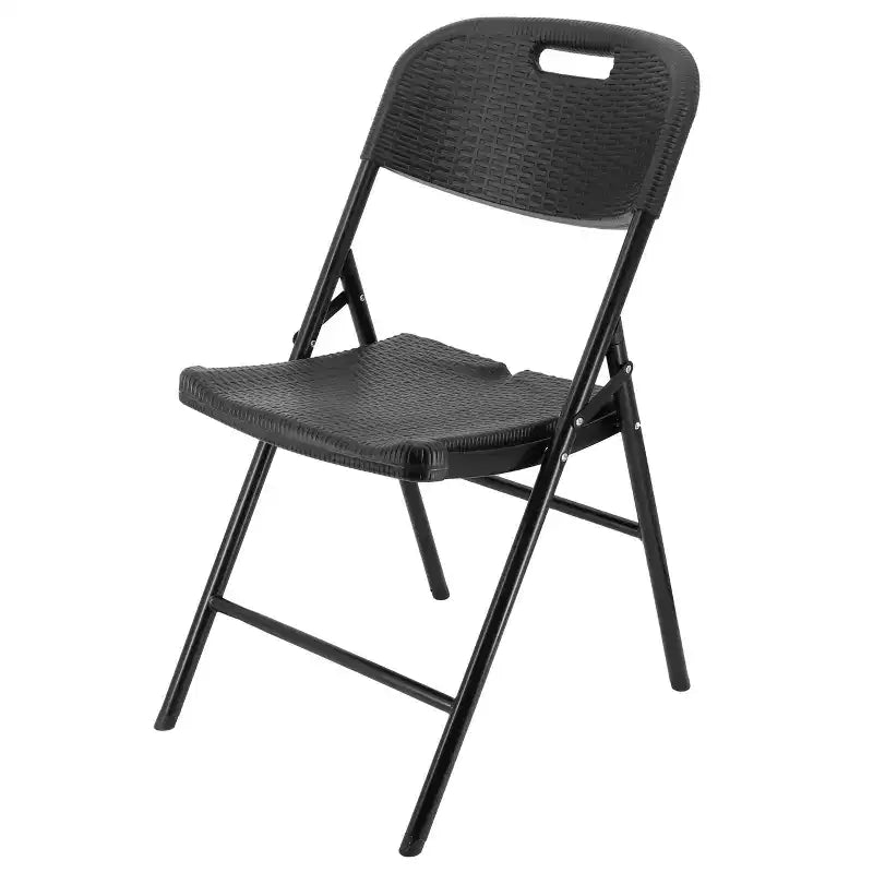 Sedia Pieghevole in Rattan da Interno ed Esterno Elama 4 Pezzi