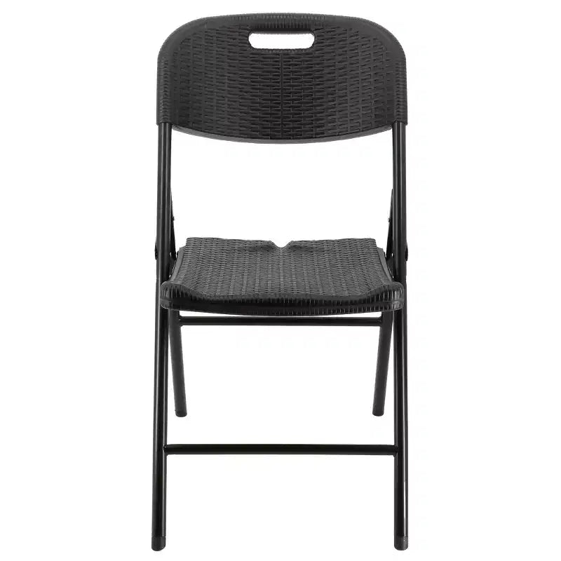 Sedia Pieghevole in Rattan da Interno ed Esterno Elama 4 Pezzi