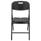 Sedia Pieghevole in Rattan da Interno ed Esterno Elama 4 Pezzi