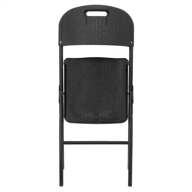 Sedia Pieghevole in Rattan da Interno ed Esterno Elama 4 Pezzi