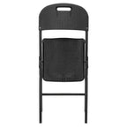 Sedia Pieghevole in Rattan da Interno ed Esterno Elama 4 Pezzi