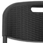 Sedia Pieghevole in Rattan da Interno ed Esterno Elama 4 Pezzi