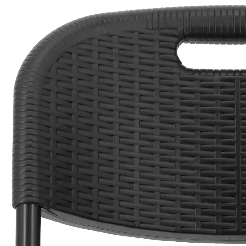 Sedia Pieghevole in Rattan da Interno ed Esterno Elama 4 Pezzi