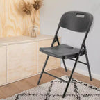Sedia Pieghevole in Rattan da Interno ed Esterno Elama 4 Pezzi