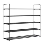 Home-Complete 5-Tier Shoe Rack for 25 Pairs, Black
