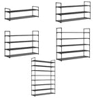 Scarpiera a 5 ripiani Home-Complete per 25 paia, nera