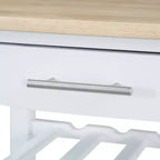 Carrello da Cucina Ellaine a 4 Ripiani con Tagliere, Cassetto e Portabottiglie - Breighton Home