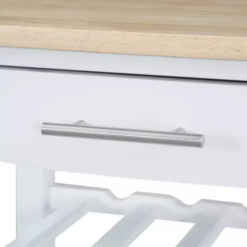 Carrello da Cucina Ellaine a 4 Ripiani con Tagliere, Cassetto e Portabottiglie - Breighton Home