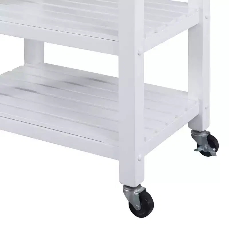 Carrello da Cucina Ellaine a 4 Ripiani con Tagliere, Cassetto e Portabottiglie - Breighton Home