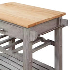 Carrello da Cucina Ellaine a 4 Ripiani con Tagliere, Cassetto e Portabottiglie - Breighton Home