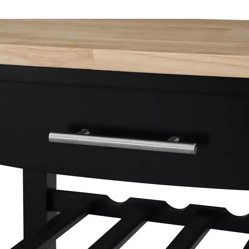 Carrello da Cucina Ellaine a 4 Ripiani con Tagliere, Cassetto e Portabottiglie - Breighton Home