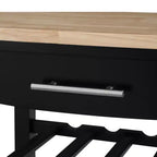 Carrello da Cucina Ellaine a 4 Ripiani con Tagliere, Cassetto e Portabottiglie - Breighton Home