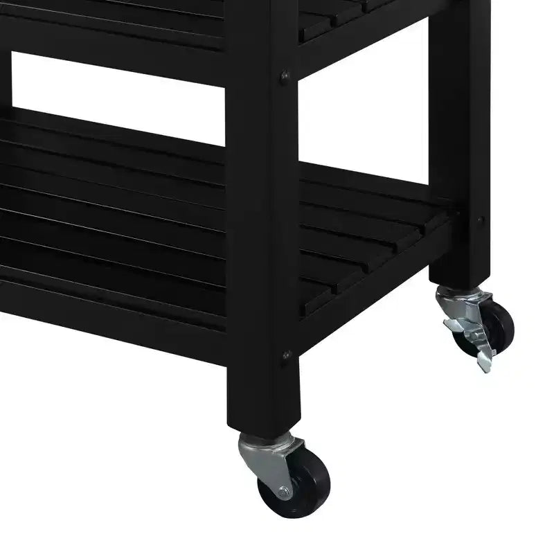 Carrello da Cucina Ellaine a 4 Ripiani con Tagliere, Cassetto e Portabottiglie - Breighton Home