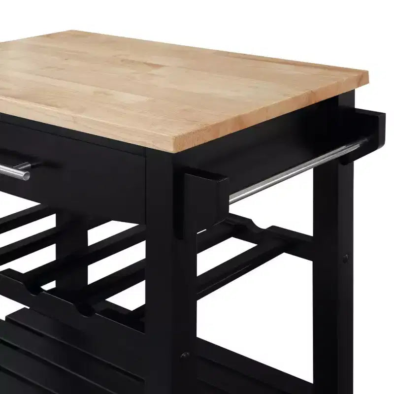 Carrello da Cucina Ellaine a 4 Ripiani con Tagliere, Cassetto e Portabottiglie - Breighton Home