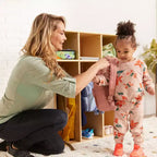 ECR4Kids Streamline Appendiabiti triplo per bambini con scomparti, Mobili per bambini