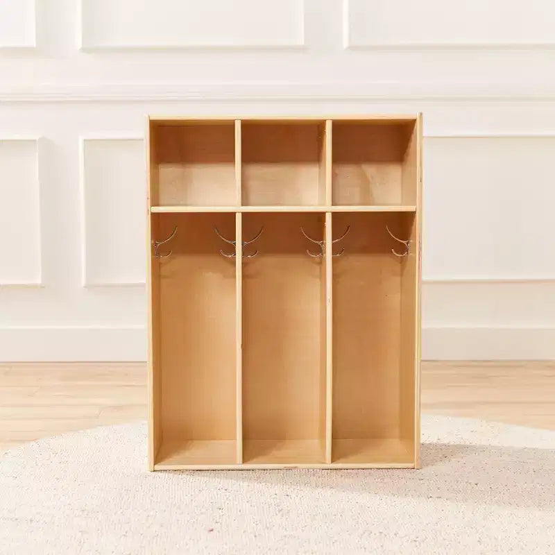 ECR4Kids Streamline Appendiabiti triplo per bambini con scomparti, Mobili per bambini
