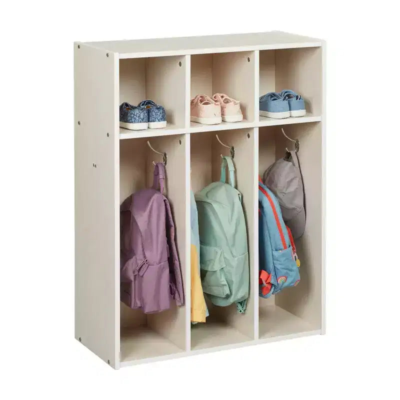 ECR4Kids Streamline Appendiabiti triplo per bambini con scomparti, Mobili per bambini