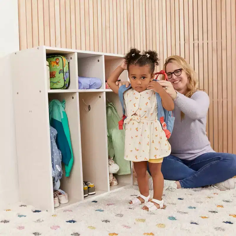 ECR4Kids Streamline Appendiabiti triplo per bambini con scomparti, Mobili per bambini