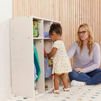 ECR4Kids Streamline Appendiabiti triplo per bambini con scomparti, Mobili per bambini