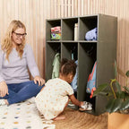 ECR4Kids Streamline Appendiabiti triplo per bambini con scomparti, Mobili per bambini