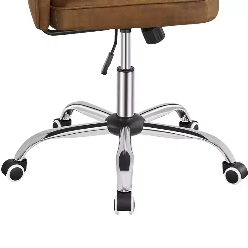 Yaheetech Sedia da ufficio moderna con schienale medio senza braccioli