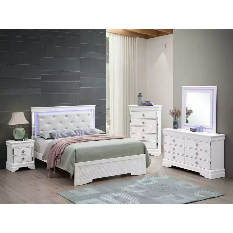 Passion Furniture Verona e Letti Queen con Pannello