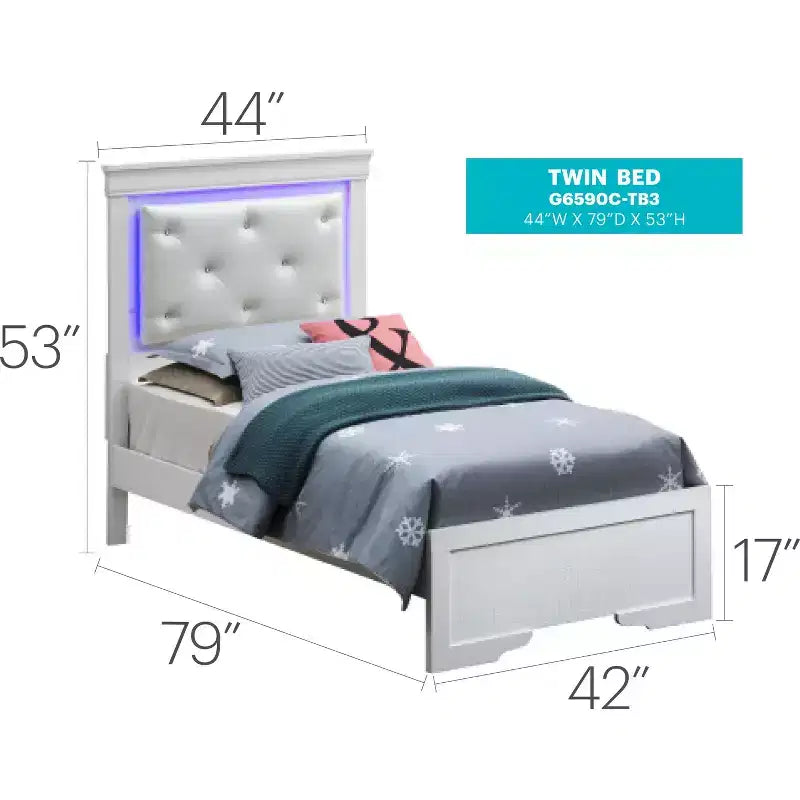 Letti a pannello Lorana e Twin di Passion Furniture