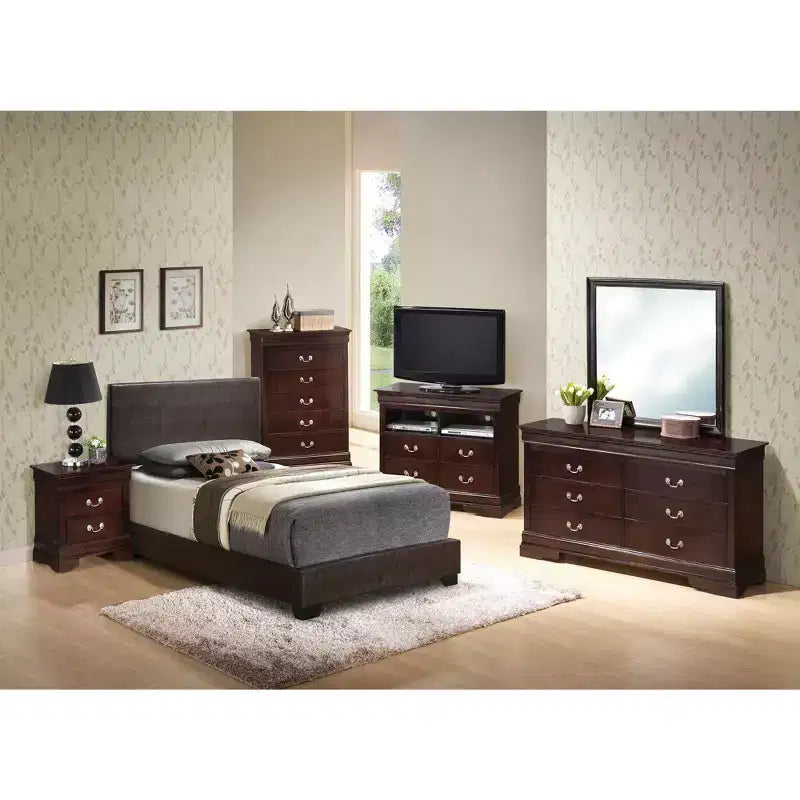 Letto da giorno imbottito a pannelli gemelli Passion Furniture Aaron
