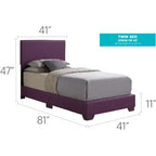 Letto da giorno imbottito a pannelli gemelli Passion Furniture Aaron