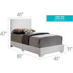 Letto da giorno imbottito a pannelli gemelli Passion Furniture Aaron