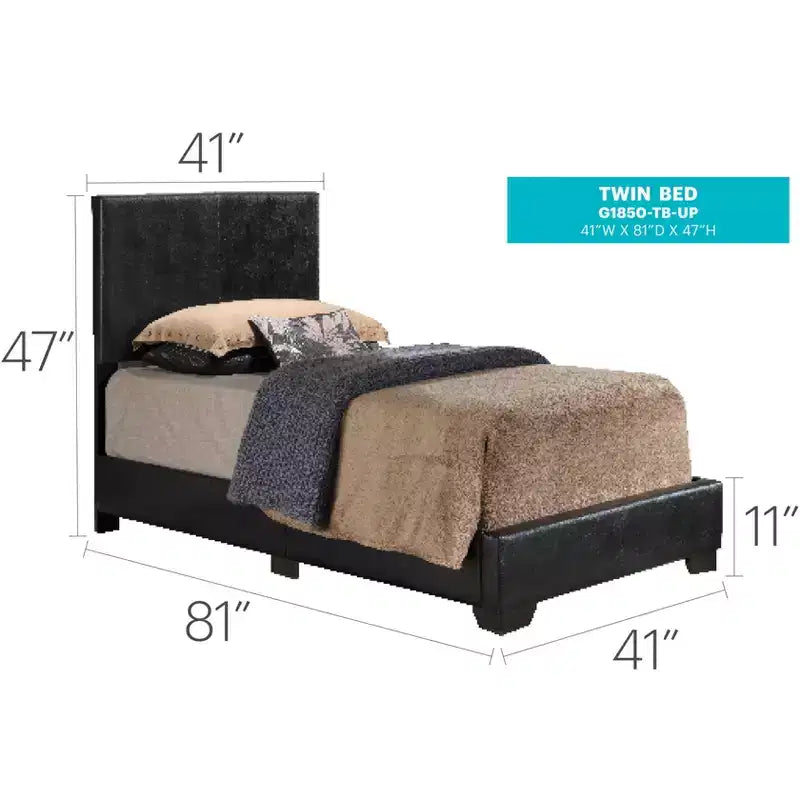 Letto da giorno imbottito a pannelli gemelli Passion Furniture Aaron